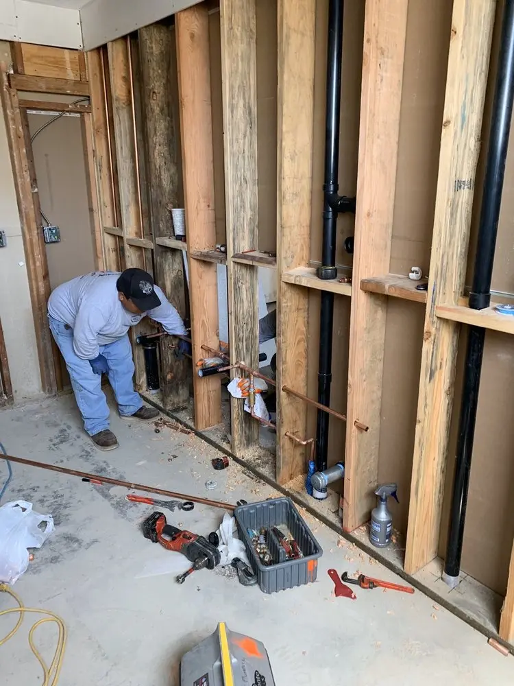 Commercial rough-in plumbing for Gas Line Repair in Reeds Crossroads